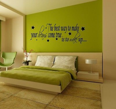 The best way to make dreams come true, Wall Art Stickers, Mural 