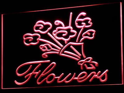 i511 r Flowers Florist Shop Display NEW Neon Light Sign