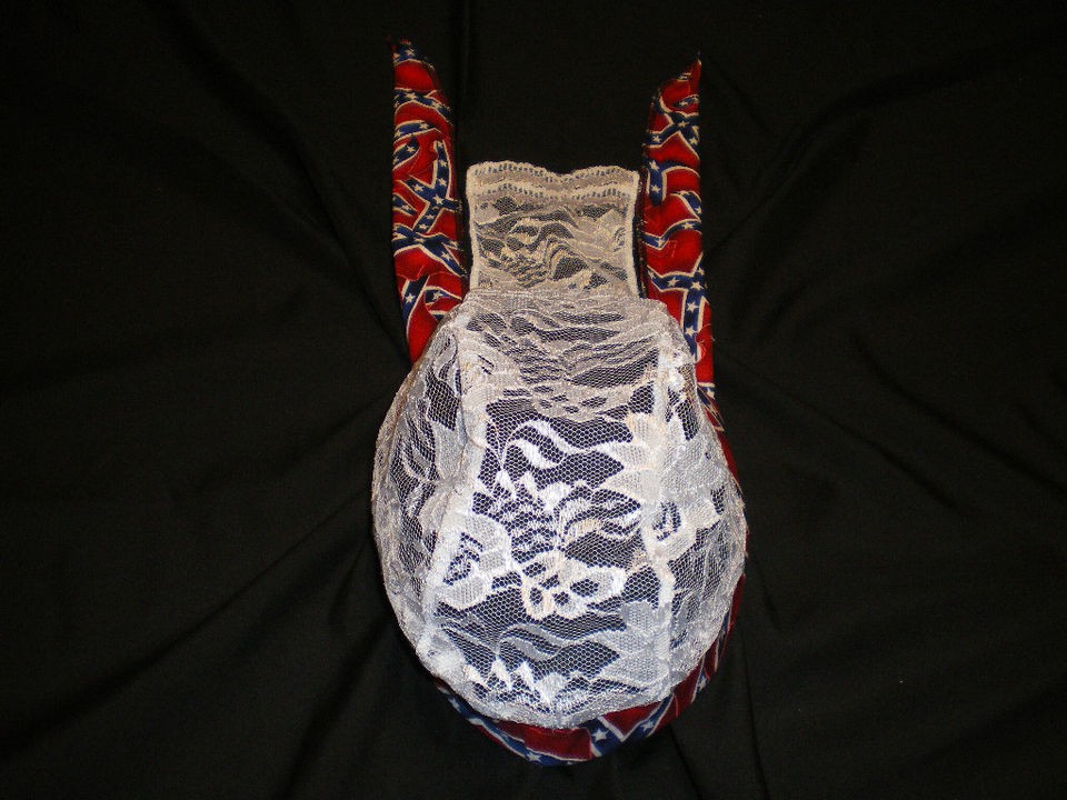   Confederate Sexy Lace Doo Rag Hat Biker Chic Do Rag Bandana Skullcap