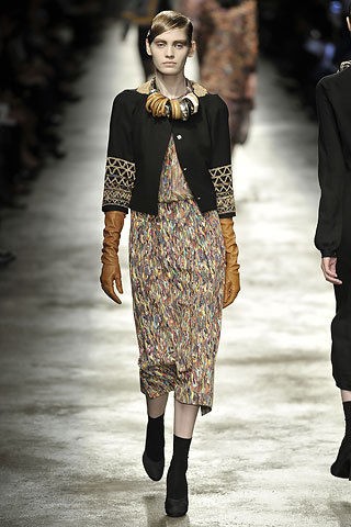 DRIES VAN NOTEN black runway heavily beaded jacket with intricate 