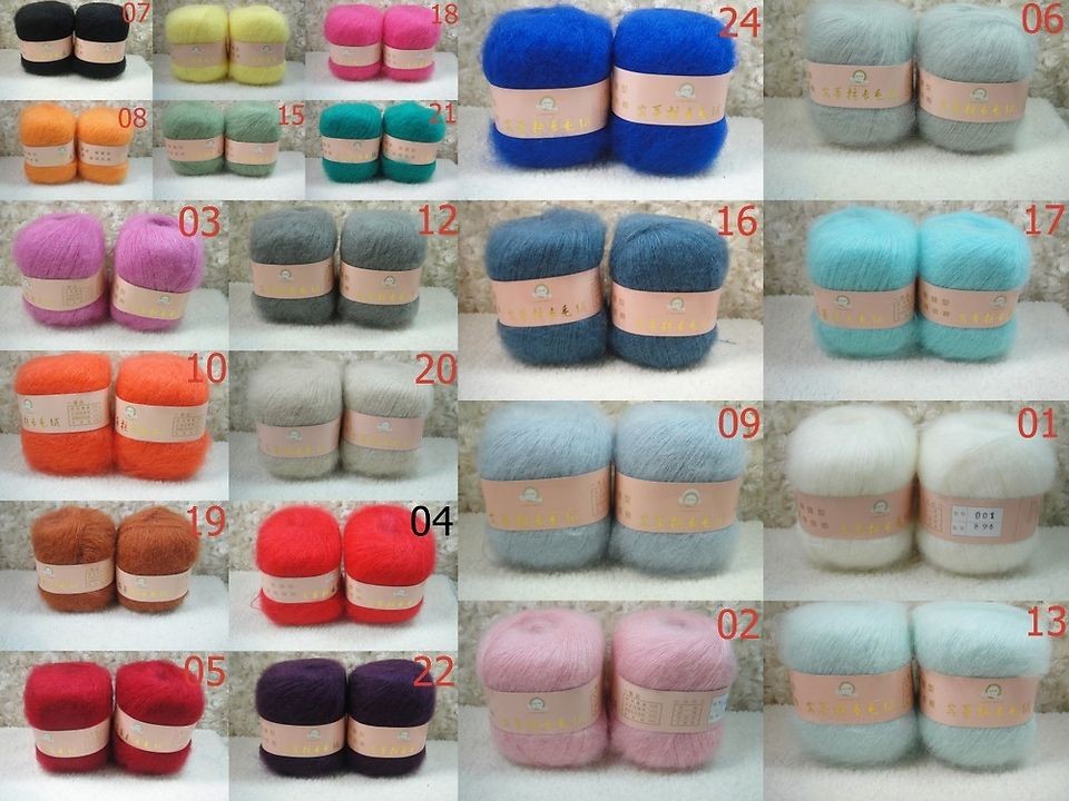 Wholesale  Skeins, Skeins Luxury Angola Mohair Wool Knitting Yarn 