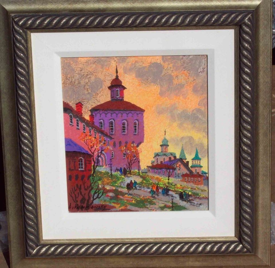 ANATOLE KRASNYANSKY, Orig/Embellish​ed Serigraph on Wood, Russia 