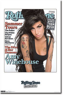 AMY WINEHOUSE   ROLLING STONE POSTER   22X34 SHRINK WRAPPED 12 FREE 
