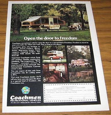 1977 AD~COACHMEN TRAVEL TRAILERS~TENT,​MOTOR HOME