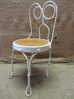 Vintage Childs Ice Cream Chair Antique Old Stool Parlor Soda 