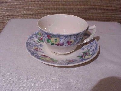 Royal Doulton MultiColor Pomeroy Davenport Cup+Saucer set Fine China