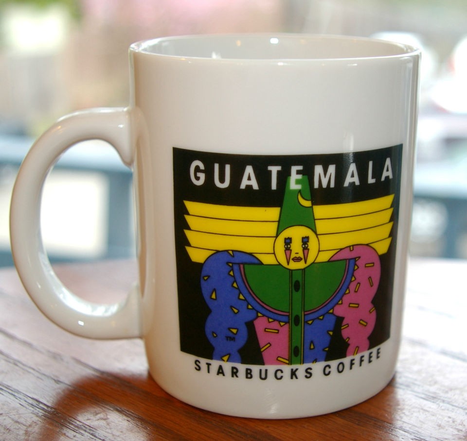 Starbucks Coffee Company Guatemala Mug White Cup Traditional Costume 