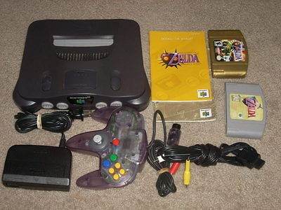 NINTENDO 64 N64 SYSTEM W/EXPANSION & 2 GAMES, BOTH ZELDA***