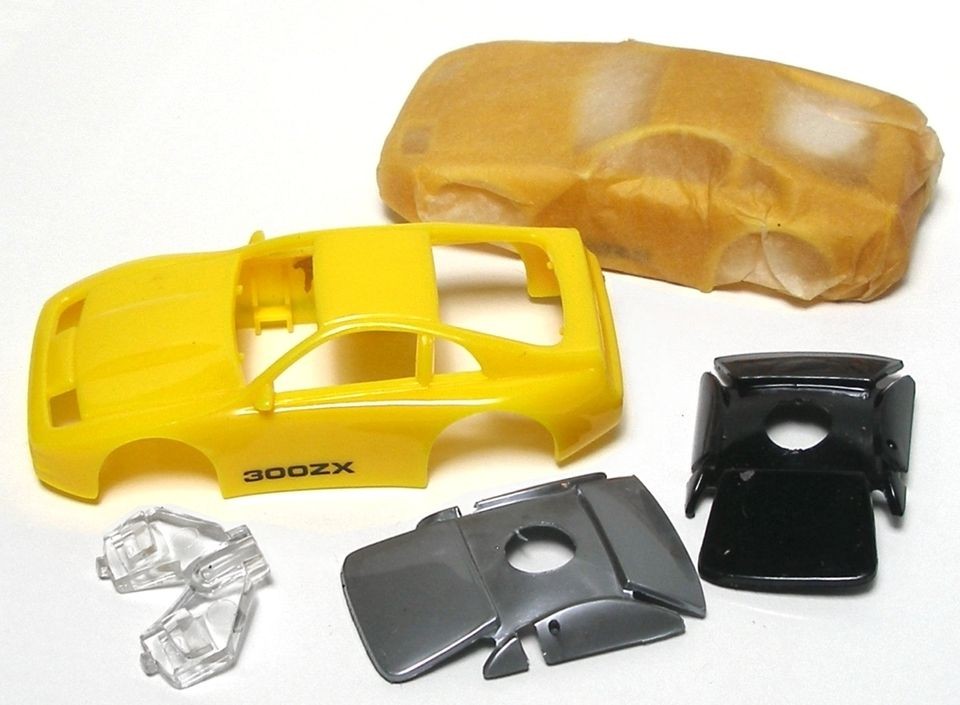 1991 TYCO Nissan 300ZX Yellow HO Slot Car Body Unassembled Factory 