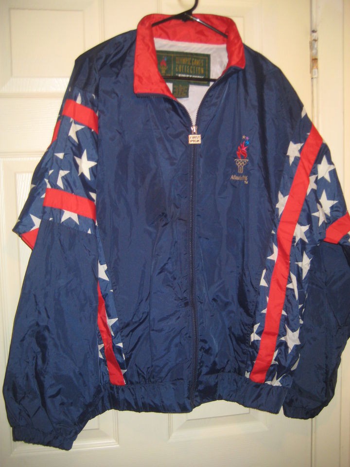 Vintage 1996 OLYMPIC GAMES Atlanta JACKET 100th Anniversary USA 