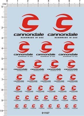 decals cannondale for different scales model kits (01167)