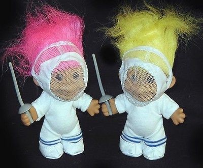   FENCING TROLLS en garde Fencer w/ FOIL Mask NEW Old Store Stock in bag