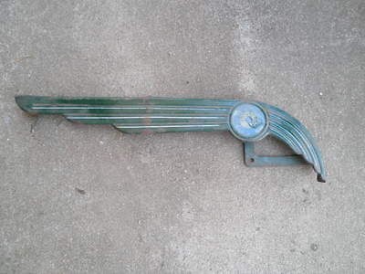 VINTAGE SCHWINN? BICYCLE CHAINGUARD GREEN ANTIQUE OLD METAL RARE