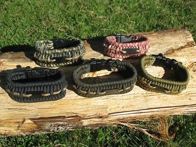 True Survival Bracelet Paracord Fire kit Fishing kit Snare Kit 