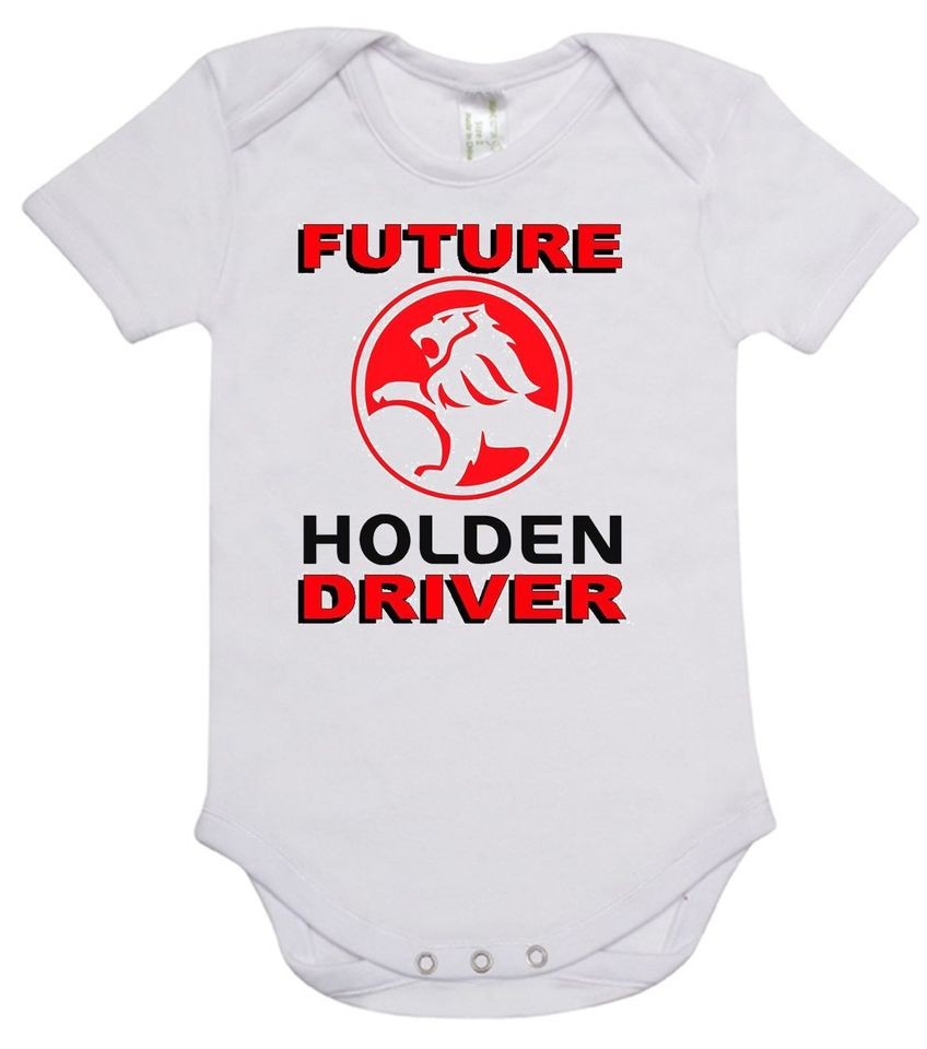 BABY ONE PIECE, ROMPER. ONESIE. printed with FUTURE HOLDEN DRIVER 