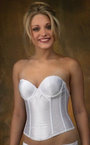 NWT Empire Intimates White Longline Bustier Bridal Bra