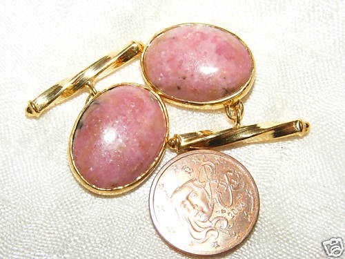 Tourmaline Cuff Links Gold Plated Sterling Silver