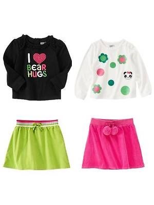 NEW NWT GYMBOREE CRAZY 8 Bear Hug Panda Tee Shirt Corduroy Skirt size 