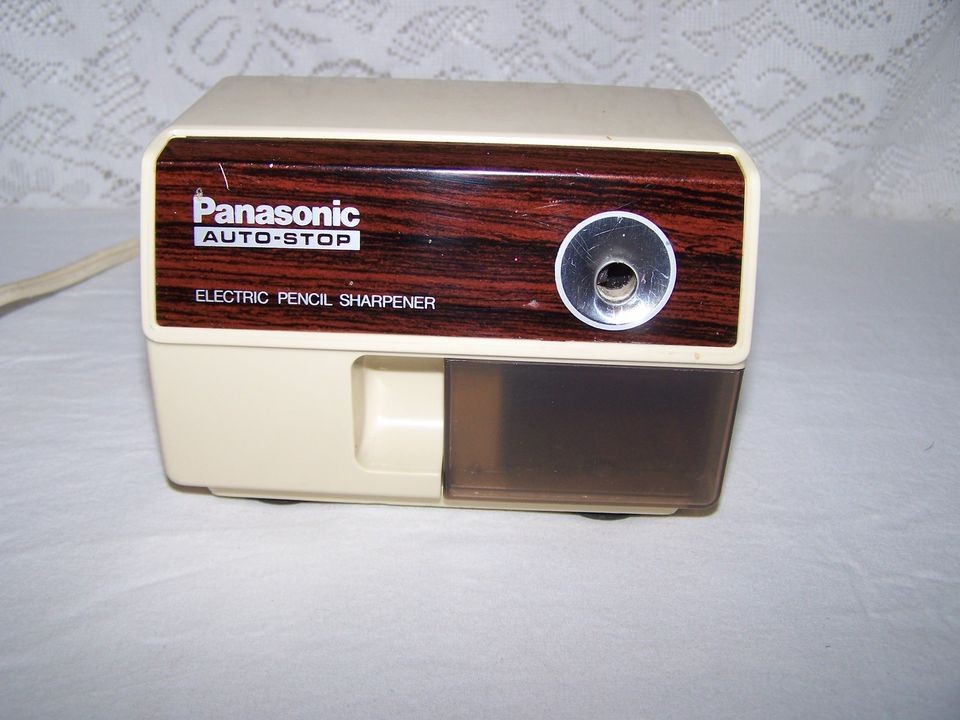 Vintage Panasonic Electric Pencil Sharpener Auto Stop KP 110 Works 