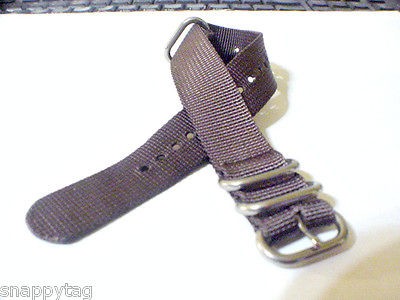 Brown UTC Pro military dive watch strap NATO style fits Maratac ZULU 