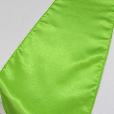 10 Lime Green satin table runners wedding decor bridal sash