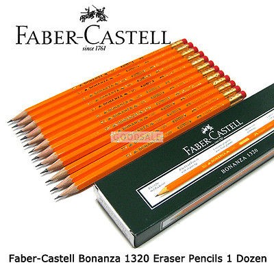 Faber Castell Bonanza 1320 B Pencils with Eraser Tip 1