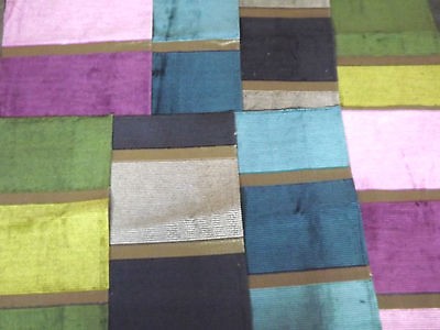 DESIGNERS GUILD ROUMIER VELVET STRIPE PATTERN DRALON ON GOLD WEAVE 