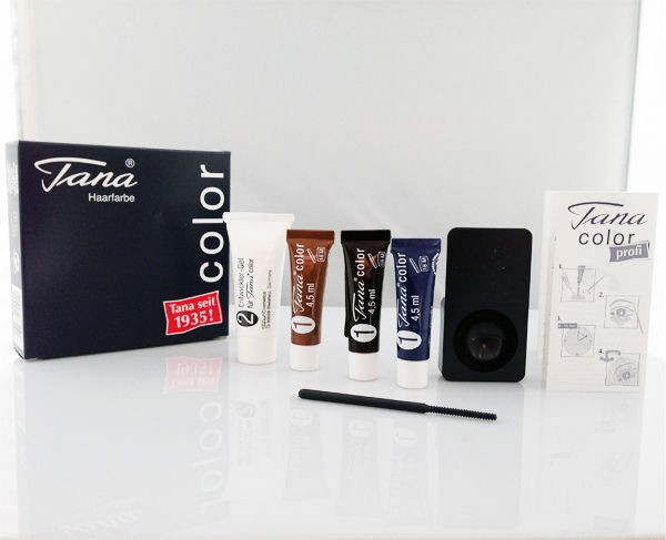 TANA COLOR ORIGINAL EYELASH & EYEBROW TINT DYE COMPLETE KIT BLACK 