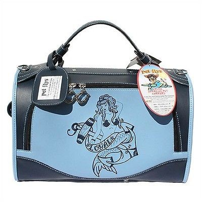 Pet Flys Sailor Blue Pet Carrier Small (10 H x 9 W x 16 L)