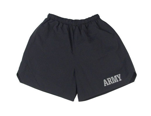 ARMY PT SHORTS BLACK GI STYLE FITNESS SHORTS ROTHCO 6021