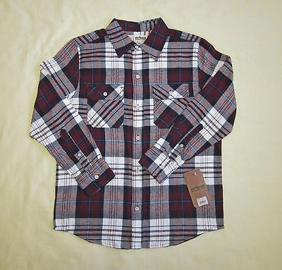 Pick Boys Size M or L Burgundy Plaid URBAN PIPELINE Flannel Shirt  2 