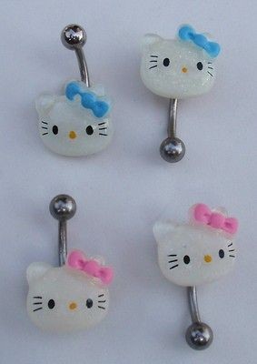 hello kitty belly ring in Body Piercing