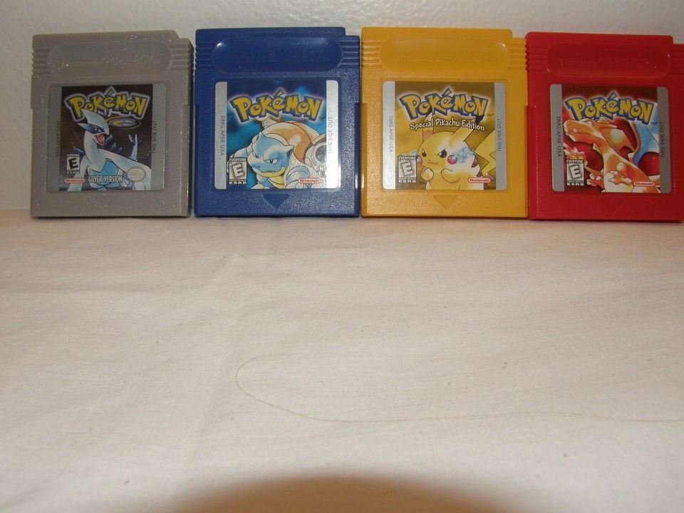   Nintendo Game Boy Games Silver, Spl Pikachu Edition, Red, Blue