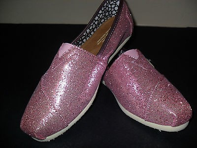 pink glitter toms in Flats & Oxfords