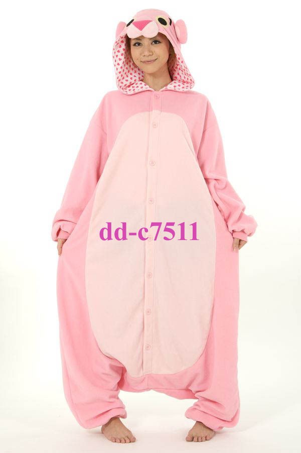 Kigurumi Costume Pajamas Pink panther Sazac Fleece wear Halloween 