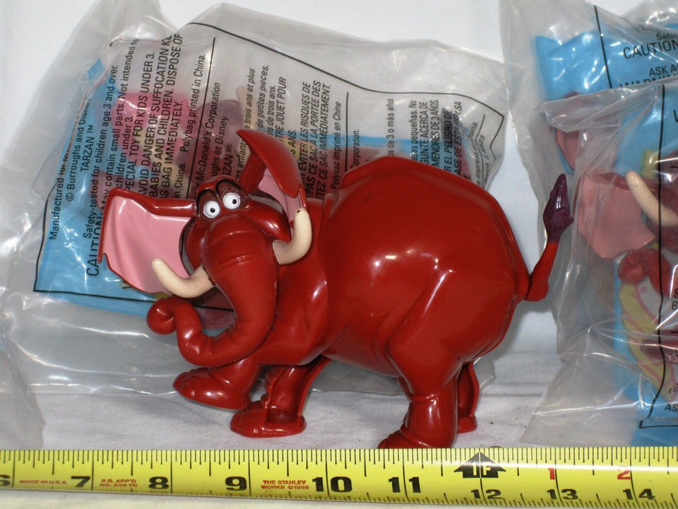 Toys Stocking Stuffers 8pc Tantor Windup Elephant McDonalds Rugrats 