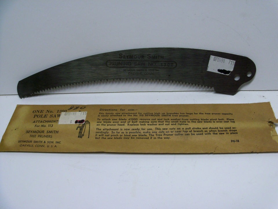   1300 Blade 12 NOS 7 PT Tooth Vintage Pole Saw Blade Seymour 113