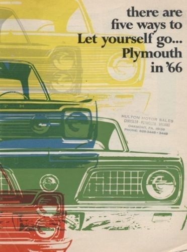 1966 Plymouth Sales Brochure Fury Barracuda VIP Valiant