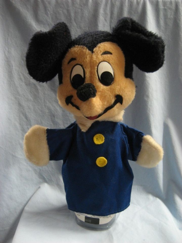 Vintage Mickey Mouse Hand Puppet Stuffed Plush 13 #P103