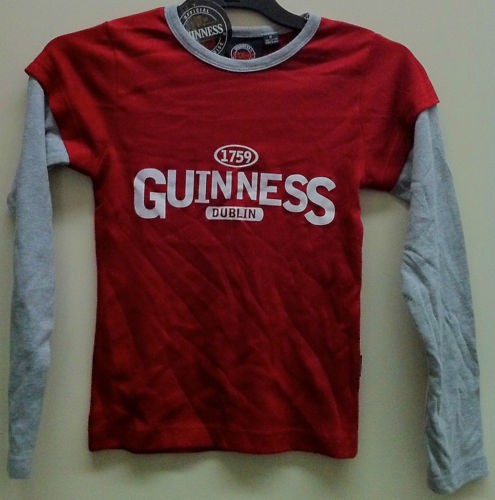 GUINNESS OFFICIAL WOMENS 100% COTTON LONG SLEEVE T SHIRT (SIZE 10 