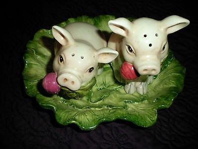 Fitz and Floyd Classics Pig Salt and pepper Set