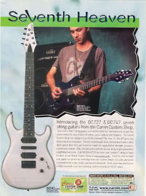 1999 PRINT AD Carvin DC727 DC747 Custom Shop Guitars