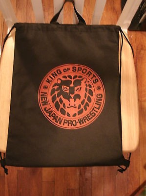 AUTHENTIC NJPW New Japan Pro Wrestling Drawstring Bag JAPW DGUSA ROH 