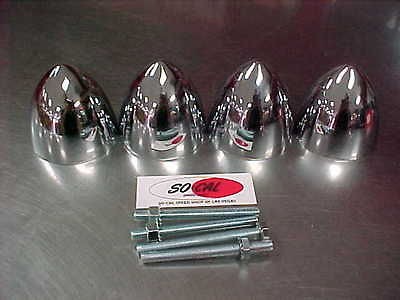 VINTAGE STYLE CHROME BULLET SET MED CUSTOM WHEEL ACCESSORY HOT ROD RAT 