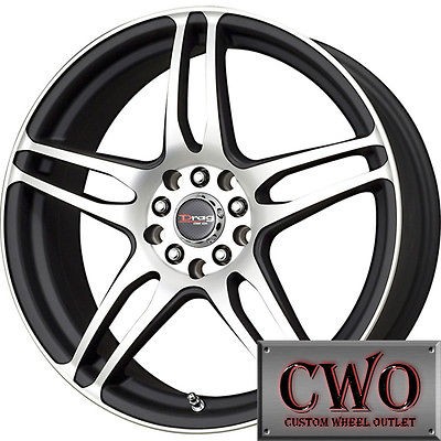 17 Black Drag DR 50 Wheels Rims 4x100/4x114.3 4 Lug Civic Integra 