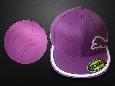 RICKIE FOWLER PUMA PURPLE SIGNED GOLF PGA TOUR AUTO HAT