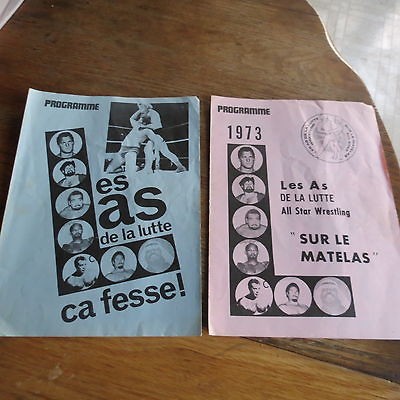 1970`S WRESTLING GRAND PRIX LOT OF 2 PROGRAMS