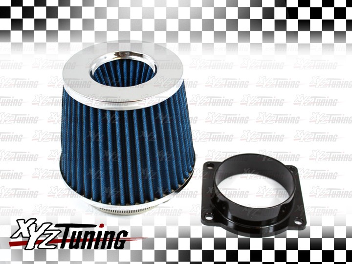 98 99 Navigator/F250 V8 Air Intake MAF Adapter + Filter (Fits Ford F 