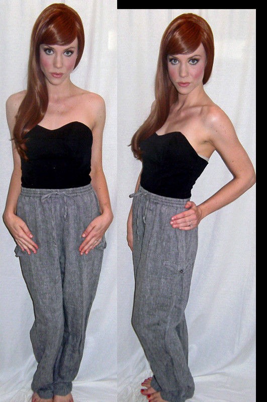   80s Grunge STONEWASH Pleated HAREM Revival Canvas Baggy Pants M