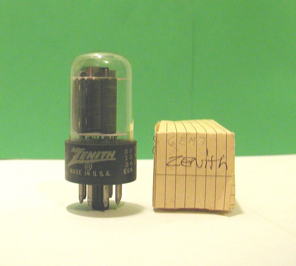 VINTAGE ZENITH 6EM7 6EA7 NOS VACUUM TUBE TESTED STRONG AUDIO HAM 